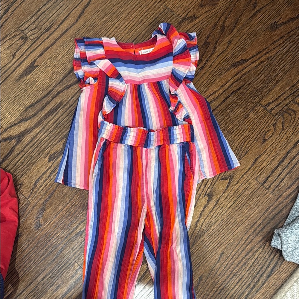 Crewcuts Multicolor Striped Jumpsuit 3T / 4T